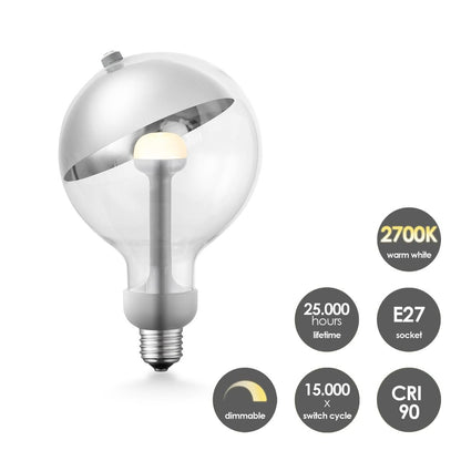 Hanglamp Move Me - Bumb Sphere 5.5W 2700K wit-zilver