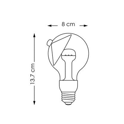 LED lamp Cone wit G80 E27 3W 220Lm 2700K