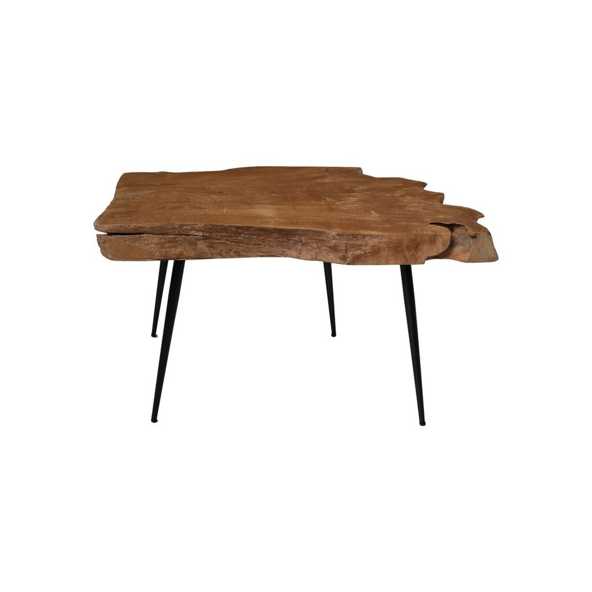 Salontafel - 80x50x53 - Naturel - Teak/metaal