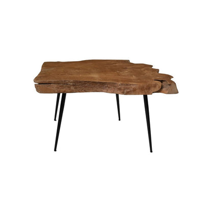 Salontafel - 80x50x53 - Naturel - Teak/metaal