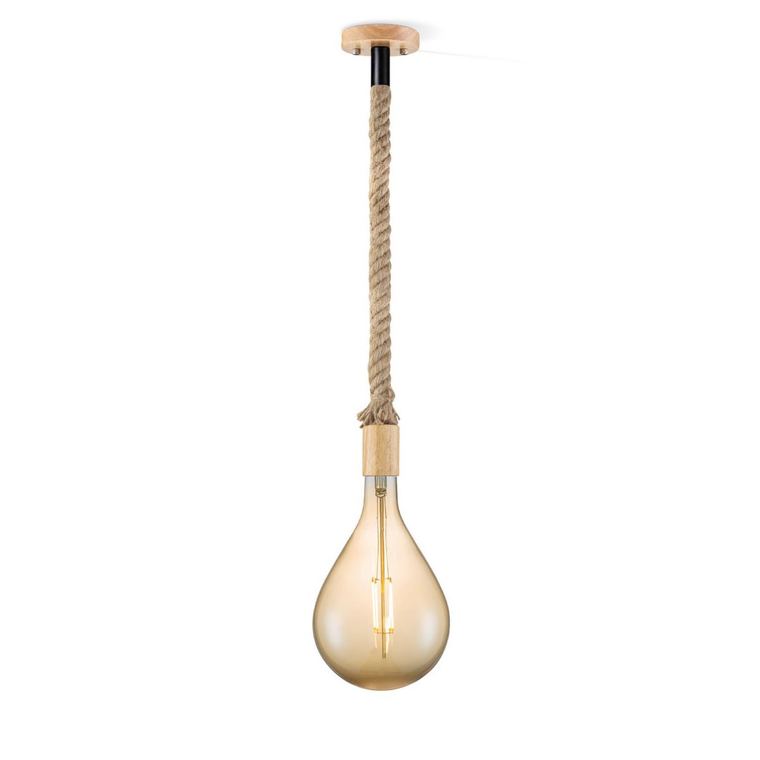 hanglamp Leonardo Pear - G160 - dimbaar E27 amber