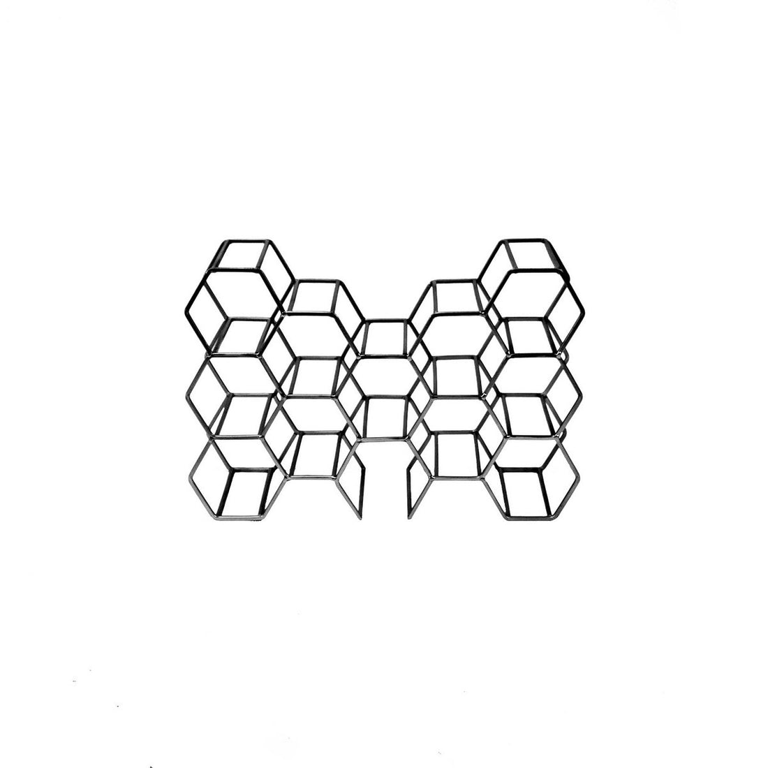 Wijnrek - Metaal - Zwart - 11 flessen - 44,5x15,5x29cm