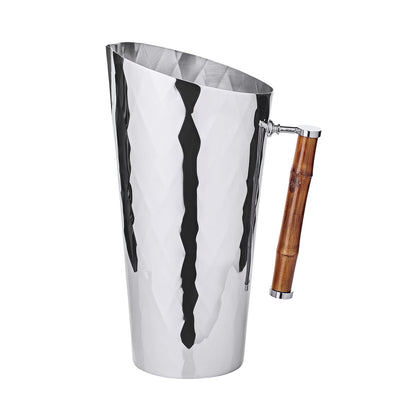 EDZARD kan Jana met bamboe handvat, RVS, glanzend vernikkeld, hoogte 25 cm, inhoud 1,8 liter