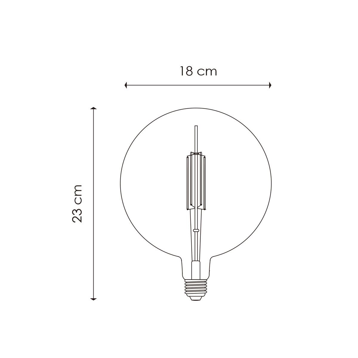 dimbare LED Carbon C E27 G180 4W 120Lm 1800K Rook