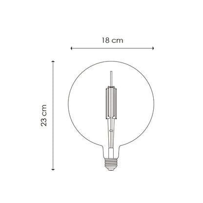 dimbare LED Carbon C E27 G180 4W 120Lm 1800K Rook