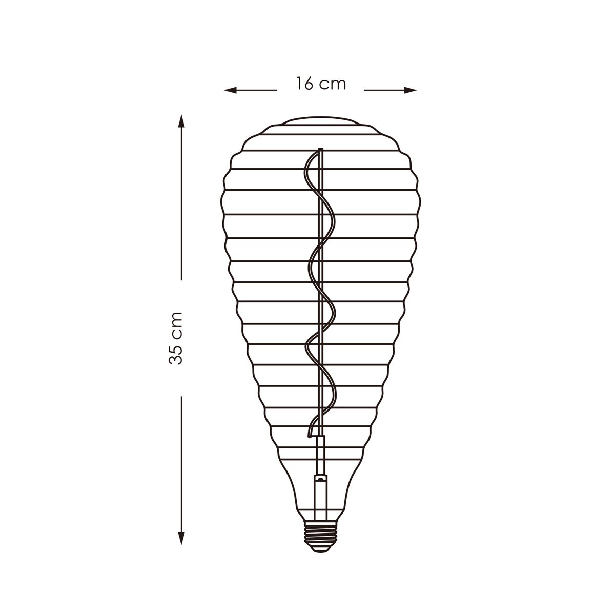 dimbare Hive Spiraal E27 4W 280lm 2700k Amber