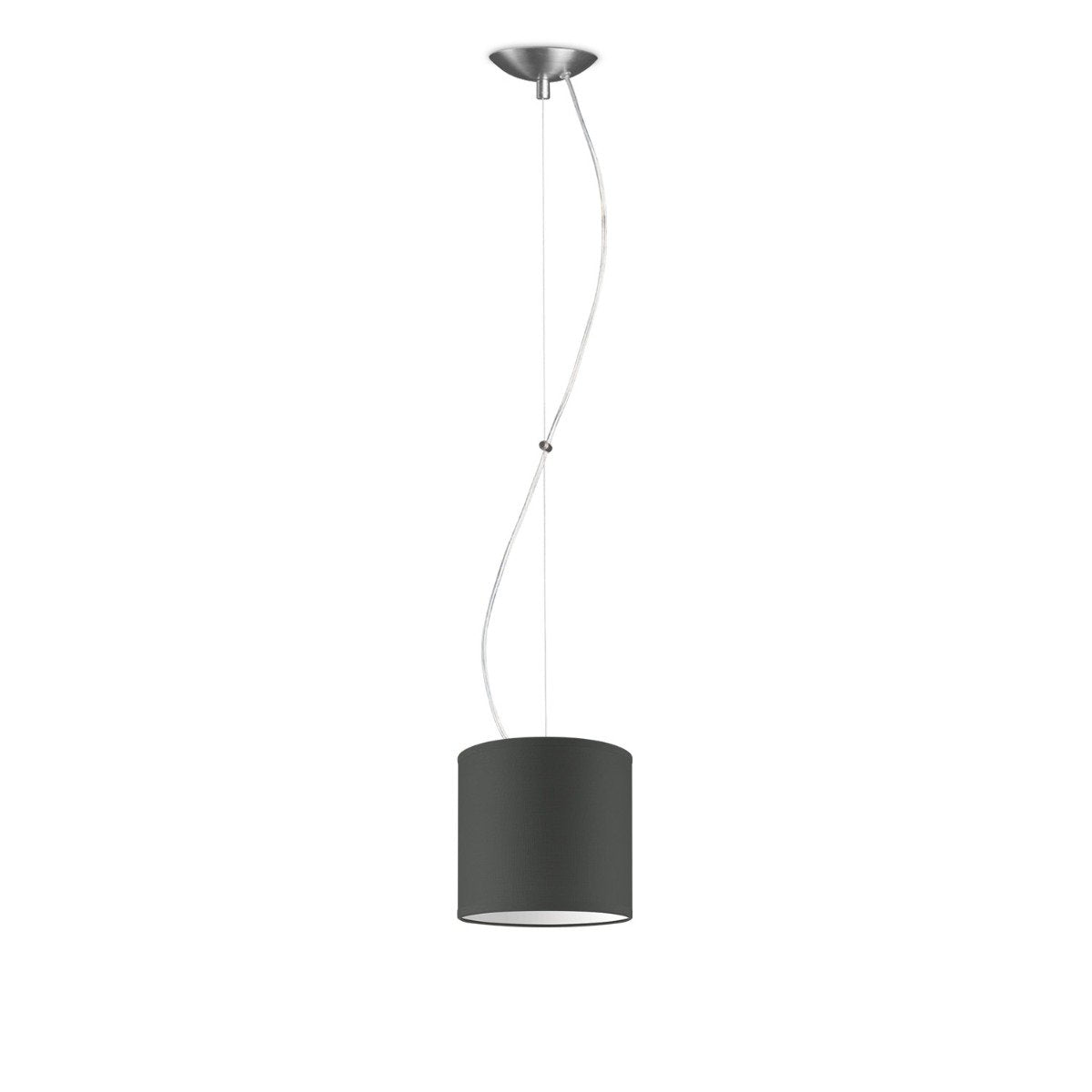 hanglamp Deluxe met lampenkap, E27, antraciet, 16cm