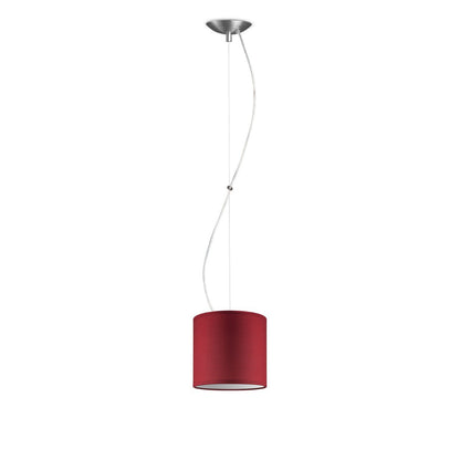 hanglamp Deluxe met lampenkap, E27, rood, 16cm