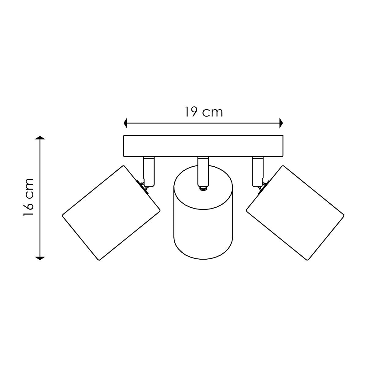 LED Opbouwspot Kurk 3 - dimbaar - Rond - zwart