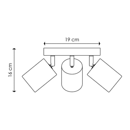 LED Opbouwspot Kurk 3 - dimbaar - Rond - zwart