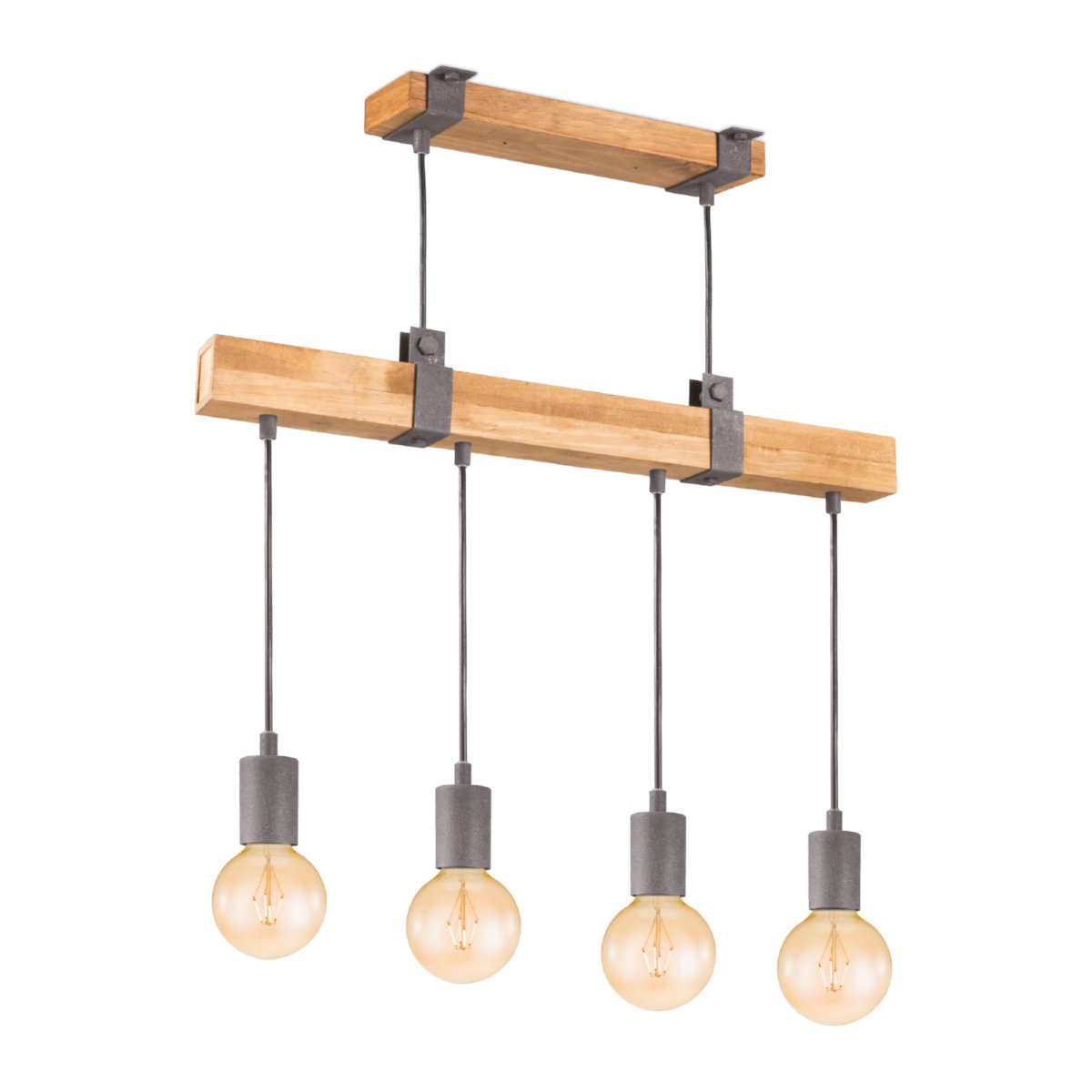 Hanglamp Denton - hout - 70x14x128cm