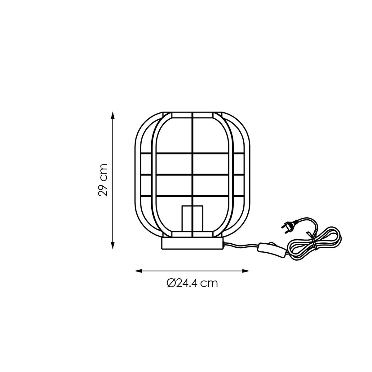 Nero Industri?le Tafellamp met Open Frame