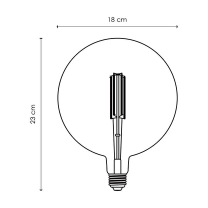 dimbare LED Carbon C E27 G180 4W 440Lm 3000K Helder