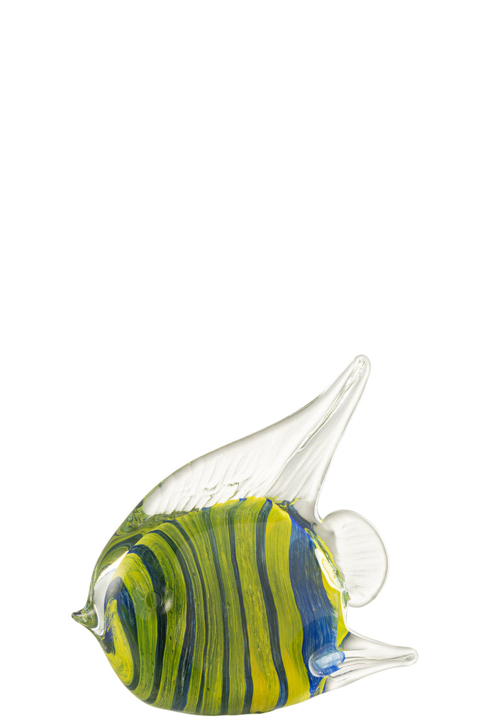Engelenvis Glas Blauw/Geel