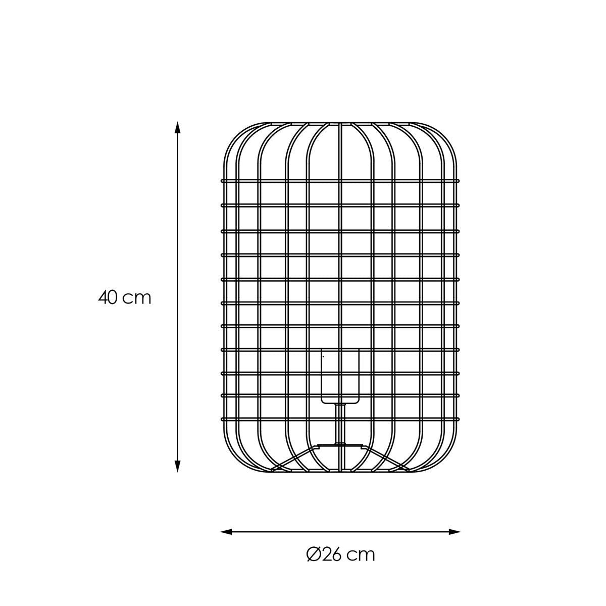 tafellamp Netting - Zwart - 26/26/40cm - bedlampje