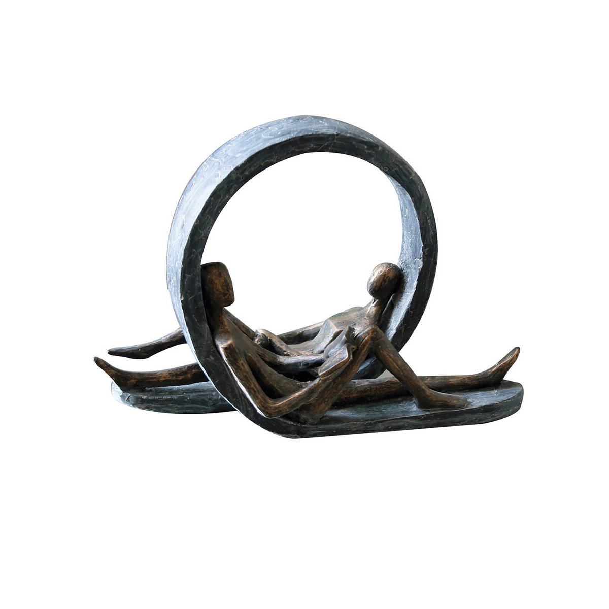 Polysculptuur &quot;Time out&quot; bronzen afwerking