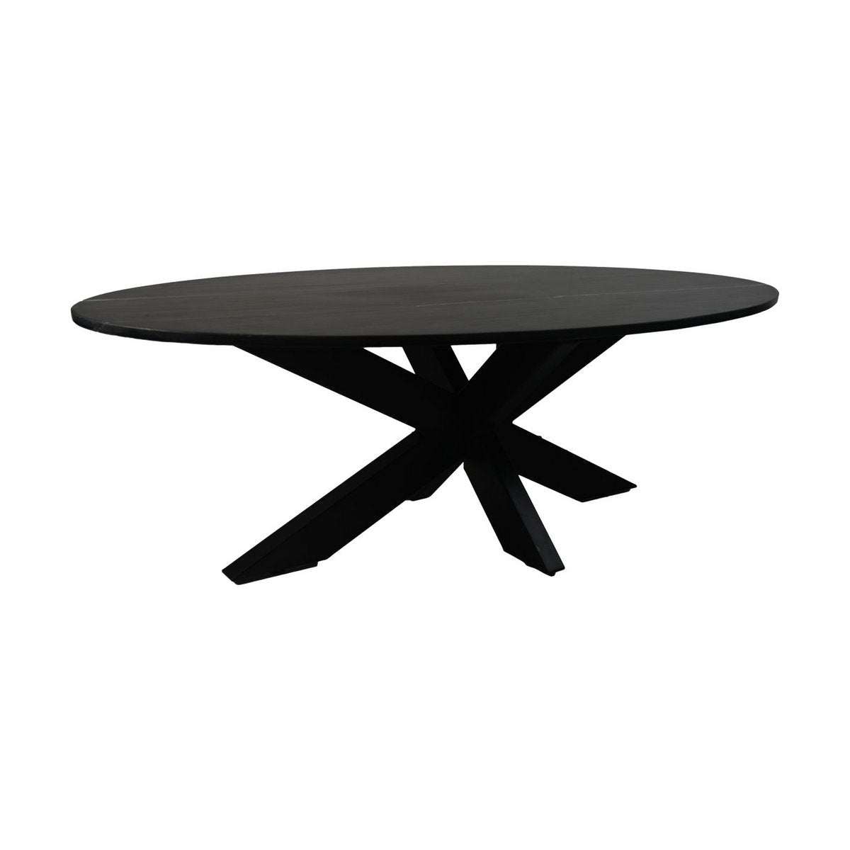 Salontafel Rond Marmer - ø80x44 - Zwart - Marmer/metaal