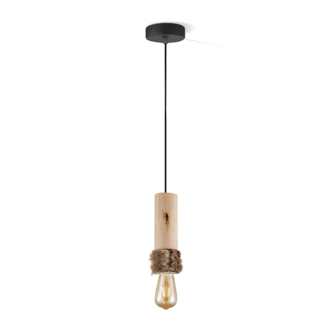 Hanglamp Furdy - hout - 10x10x130cm