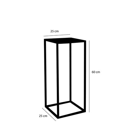 Goa Bijzettafel - Set van 2 - L30 x B30 x H70 cm - Metaal - Zwart