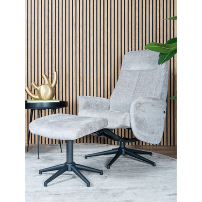 Relaxfauteuil Bindy + Hocker – Perfect Harmony – Taupe 04