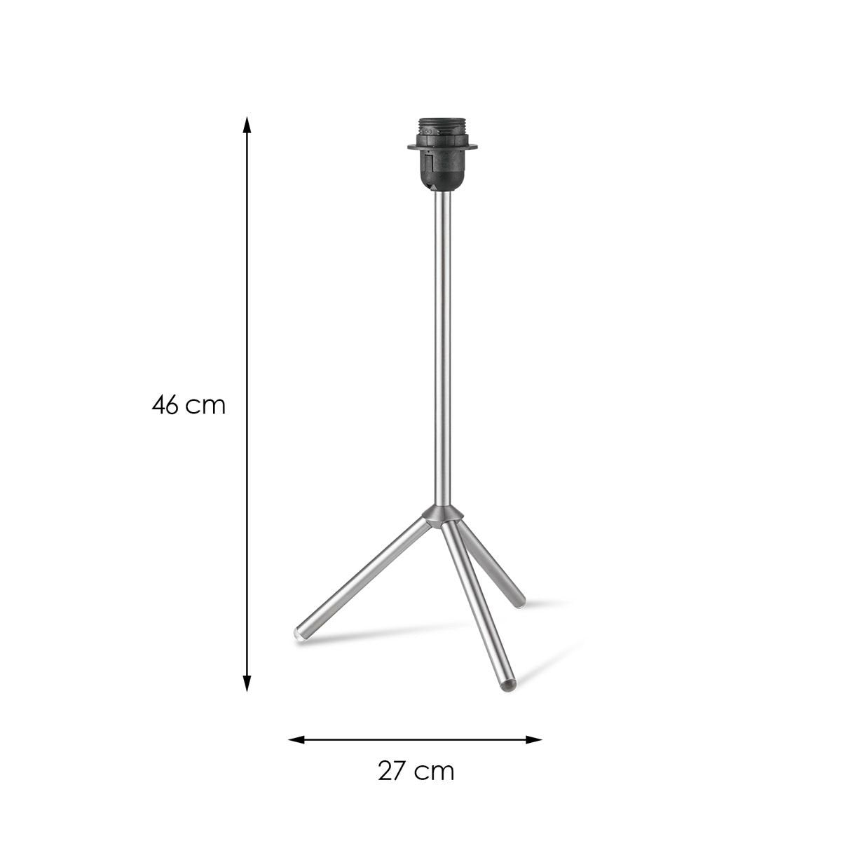 tafellamp voet Karma 27/27/16cm - Geborsteld staal