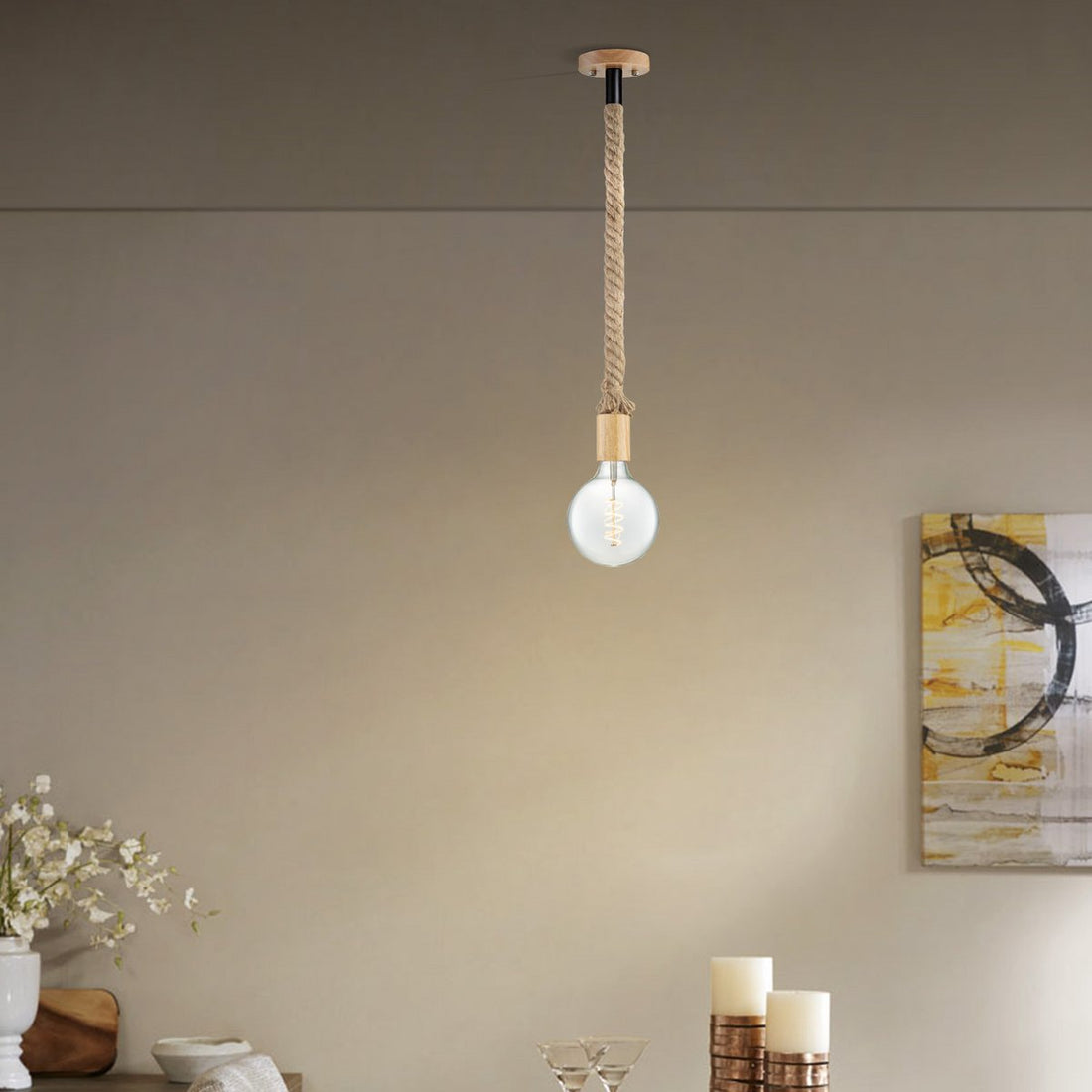 hanglamp Leonardo - G125 - dimbaar E27 helder