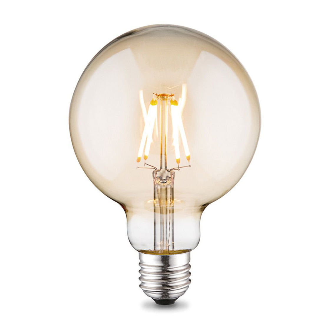 dimbare LED Globe Deco E27 G95 6W 550Lm 2700K Amber