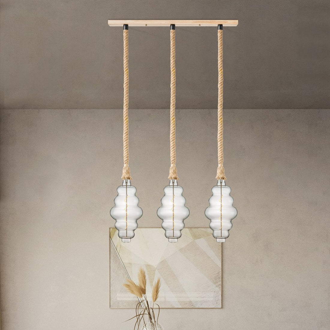 hanglamp Leonardo Cloud - 3L dimbaar E27 helder