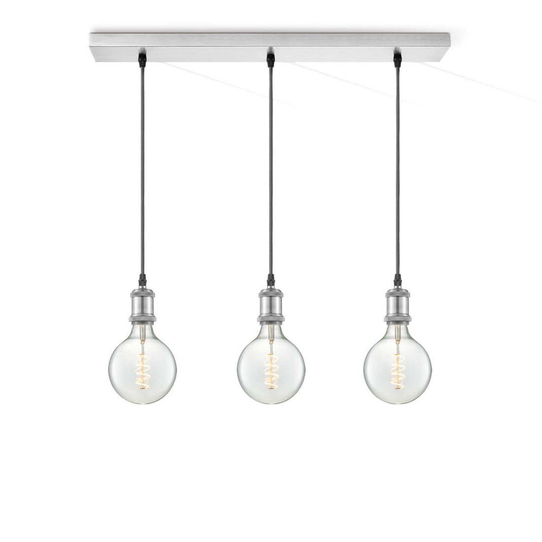 hanglamp chroom vintage LED 3L G125 dimbaar E27 helder