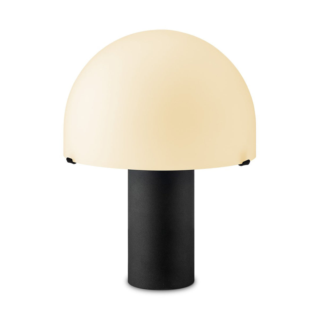 Tafellamp Mushroom Zwart - Bedlampje - Glas en Metaal