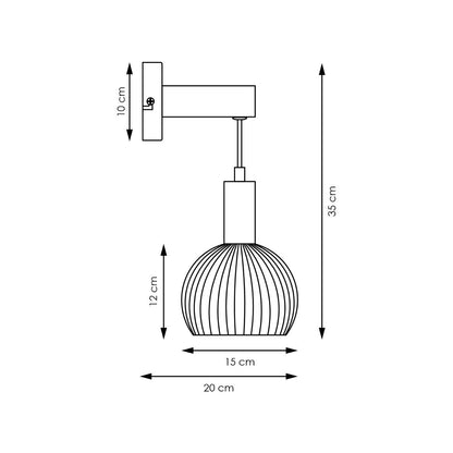 Moderne Wandlamp Credo | 20/20/35cm | Wit | E14