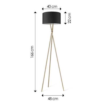 vloerlamp Bling-Legs Brons-Zwart-40cm