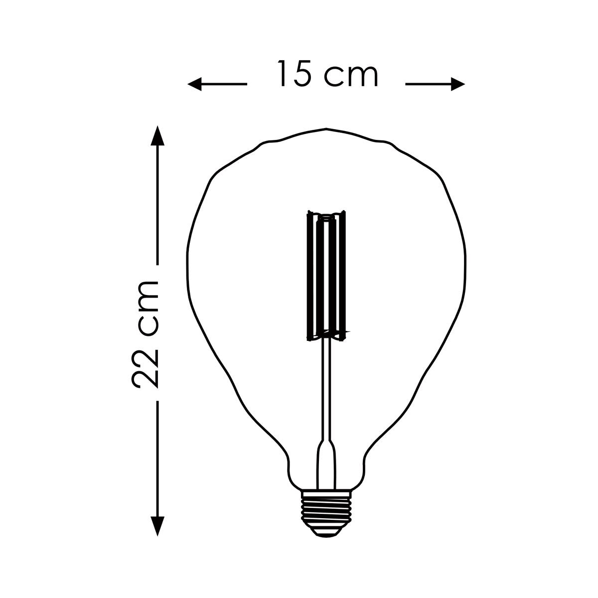 dimbare LED Globe Deco E27 G125 4W 400Lm 2700K Amber