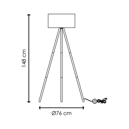 Moderne Vloerlamp - Staande Lamp - Lampenkap - Wit