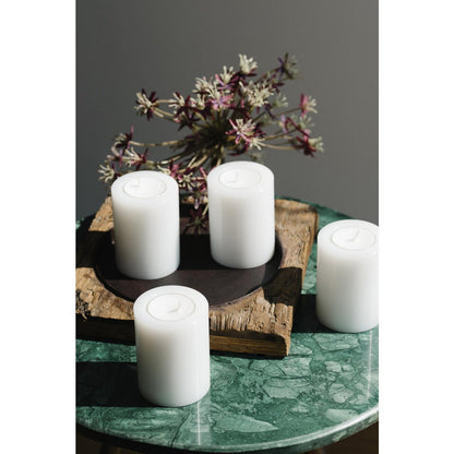 EDZARD Set van 4 theelichthouders, permanente kaars Cornelius, hoogte 8 cm, diameter 6 cm, hittebestendig tot 90 graden