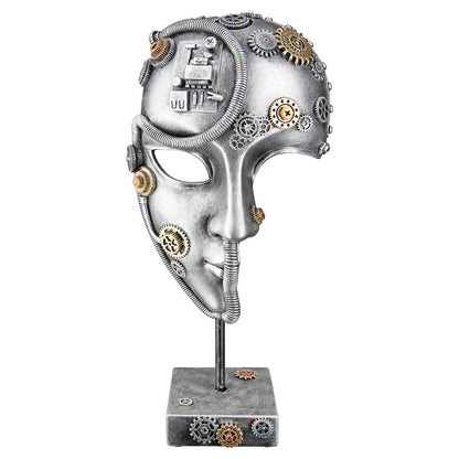 Sculptuur gezicht Steampunk gezicht H.35,5 cm