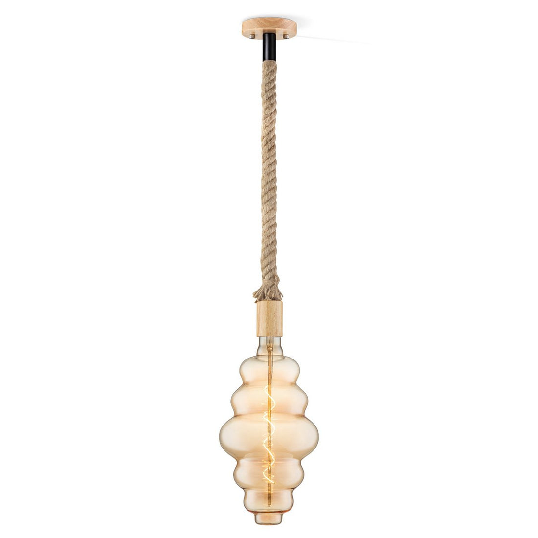 hanglamp Leonardo Cloud - G160 dimbaar E27 amber