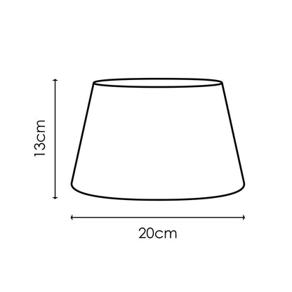 CLASSIC Stoffen Lampenkap wit/groen - 20 x 15 x 13 cm