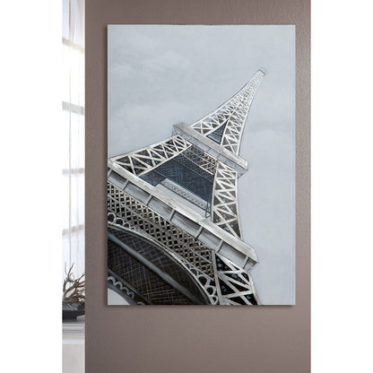 3D-foto &quot;Eiffeltoren&quot; met aluminium elementen 80x120