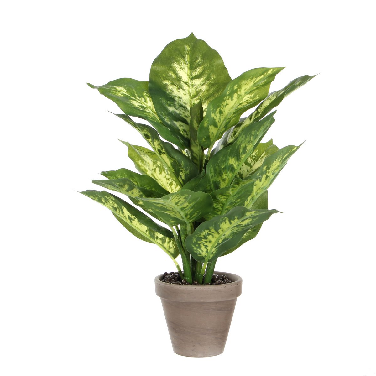 Dieffenbachia Kunstplant in Bloempot Stan - H40 x Ø30 cm - Groen