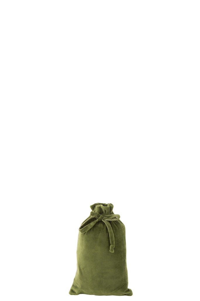 Tas Kerst Fluweel Khaki Groen Klein