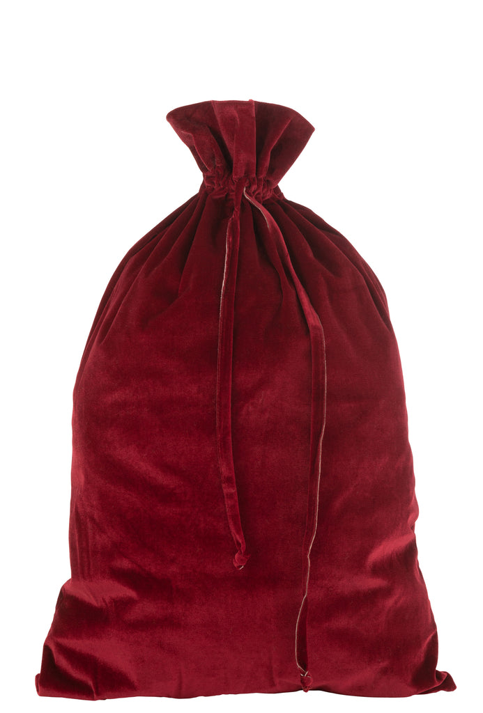 J-Line Bag Christmas Velvet Red Large