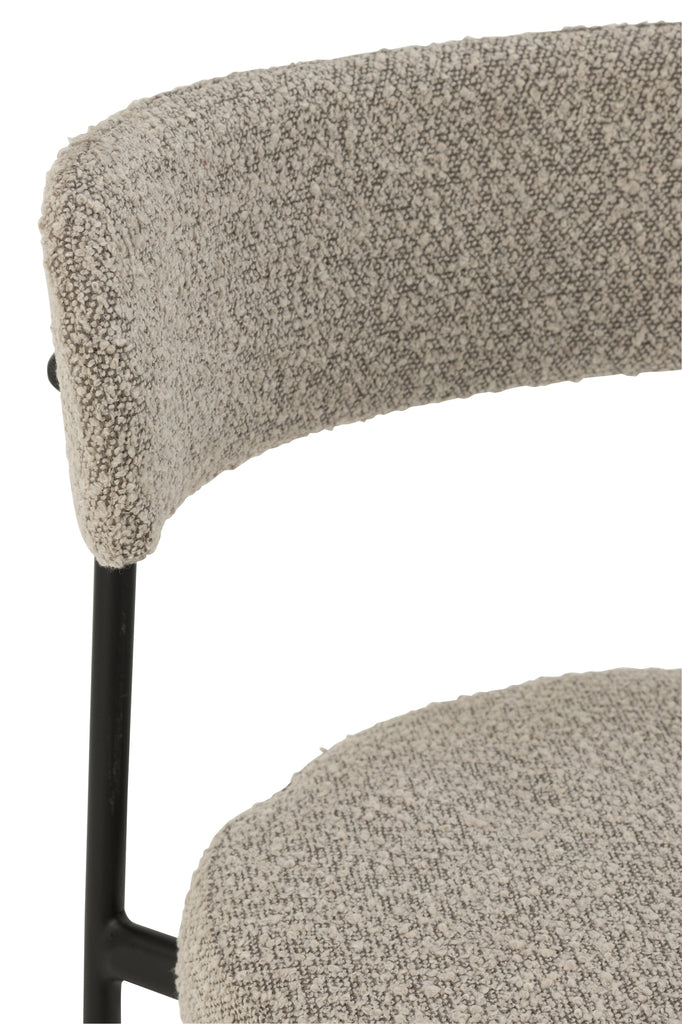 Barkruk Boucle Triplex/Polyester Grijs/Zwart