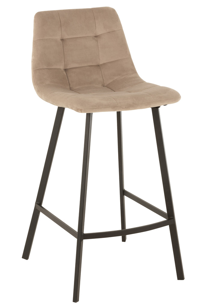 Barstoel Olivier Textiel/Metaal Beige