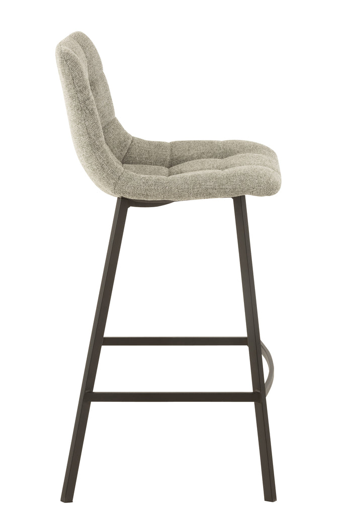 Barstool Stephane Textiel/Metaal Grijs