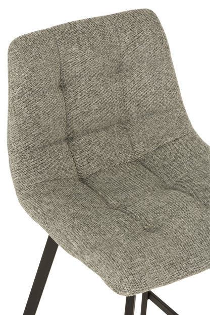 Barstool Stephane Textiel/Metaal Grijs