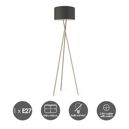 vloerlamp Bling-Legs Brons-Antraciet-40cm