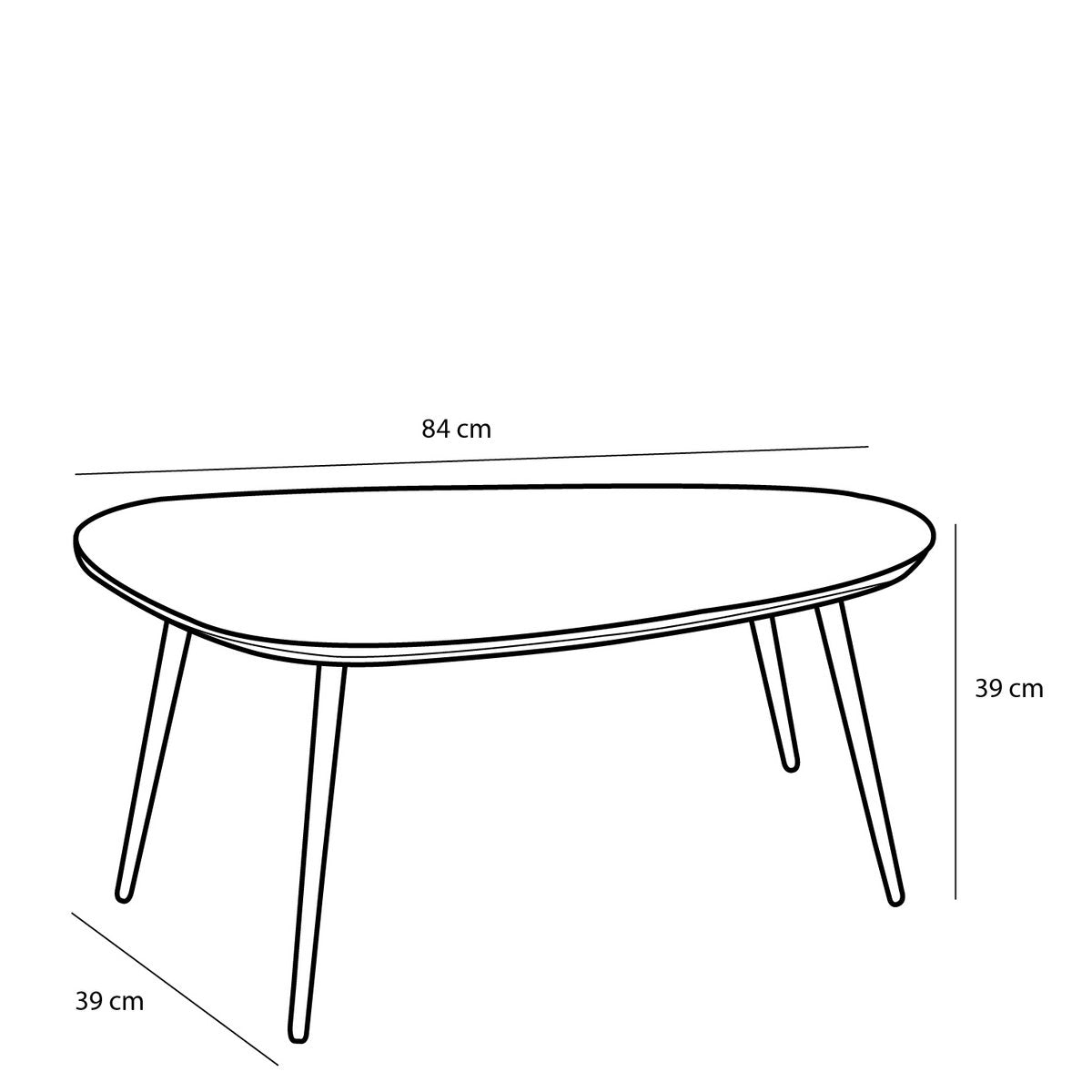 Jailey Bijzettafel - Set van 2 - L84 x B39 x H39 cm - Gerecycled Hout - Bruin