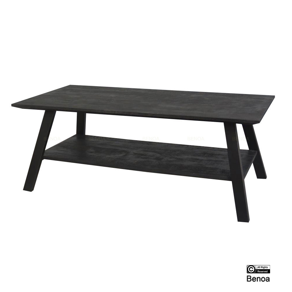 Berlijn 2 planken salontafel zwart 120