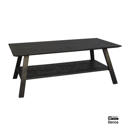 Berlijn 2 planken salontafel zwart 120